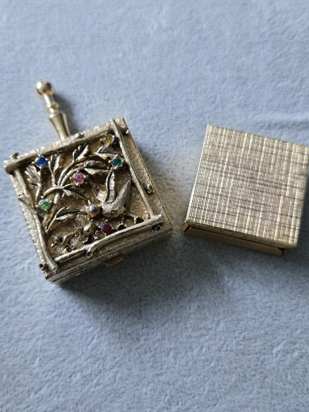 Ashtray Vintage Bird Trinket Handle Holder Goldtone Lot Bundle